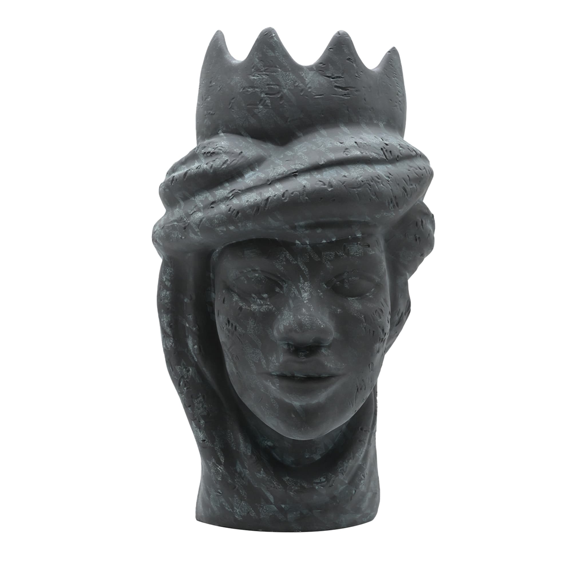 Moorkop grijze sculptuur