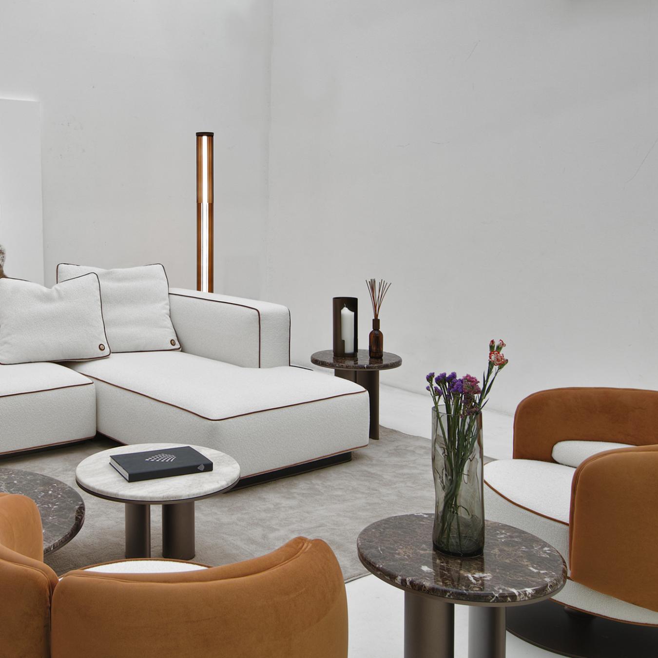 Bon Ton ronde salontafel met donker onderstel