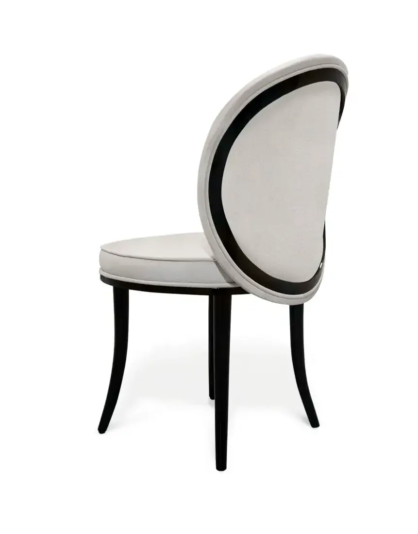 Chaise de salle à manger Mistral à dossier tissu