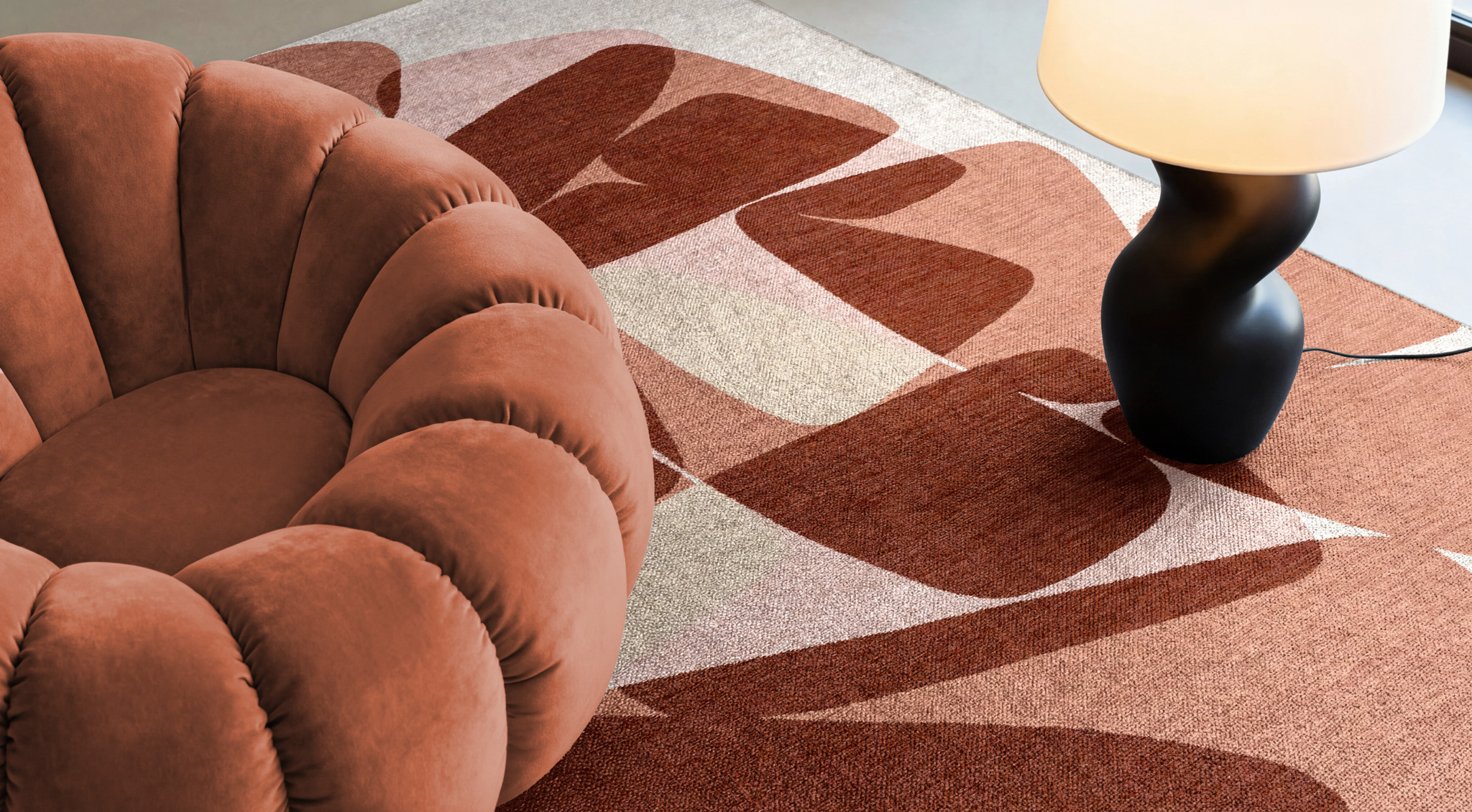 Stones Cherry Mocha vloerkleed | Maat: 140 × 200 cm