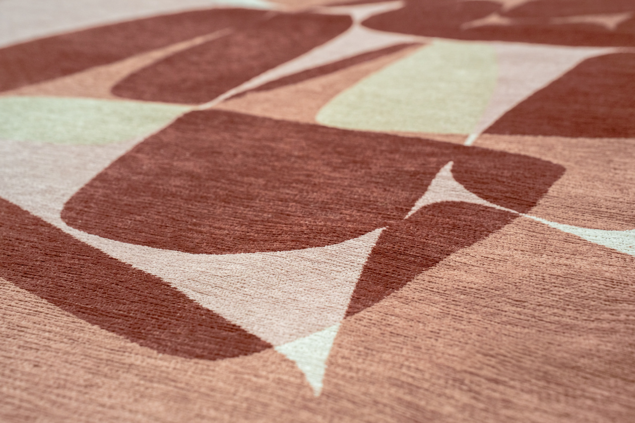 Stones Cherry Mocha vloerkleed | Maat: 140 × 200 cm