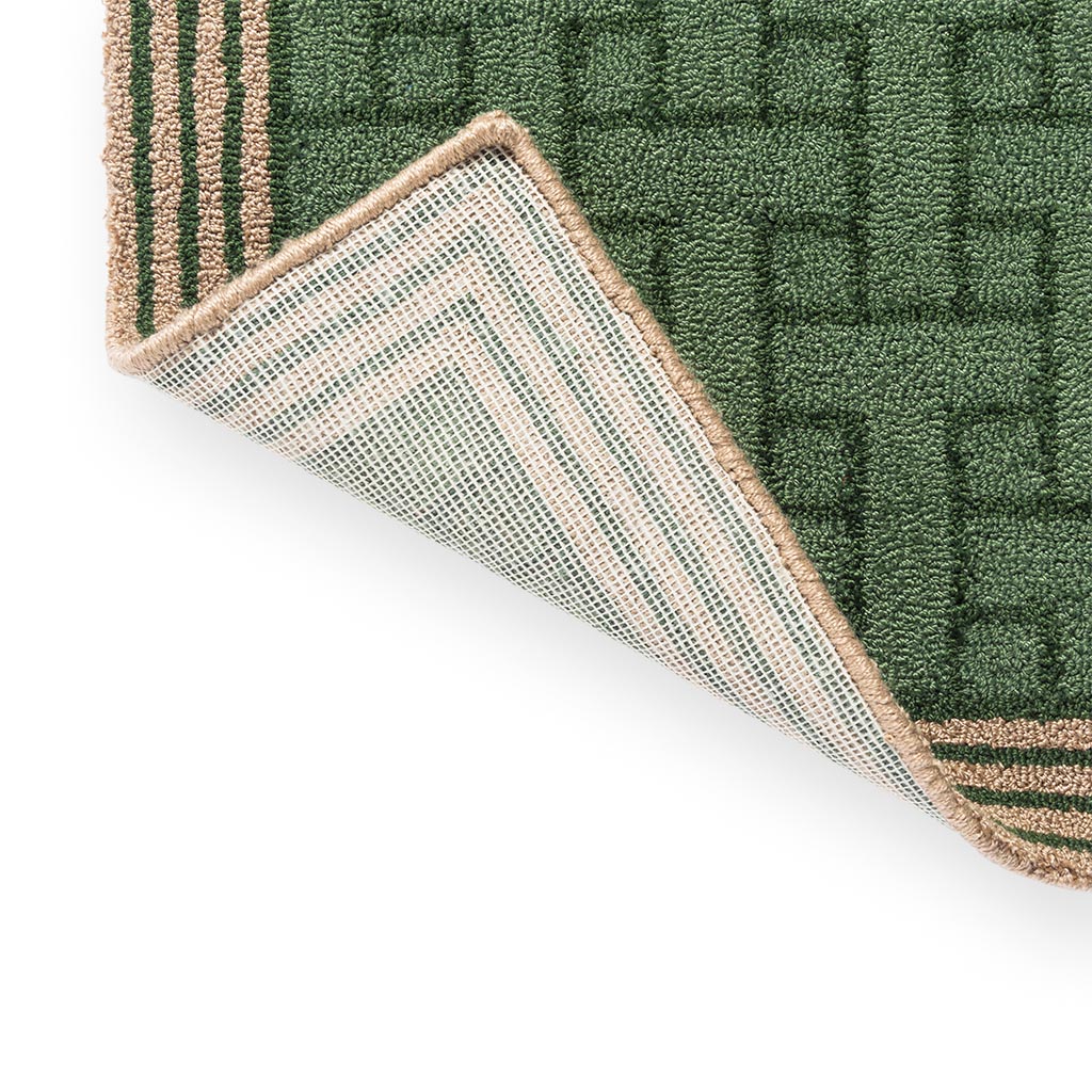 Monogram groen outdoor vloerkleed | Maat: 250 × 350 cm