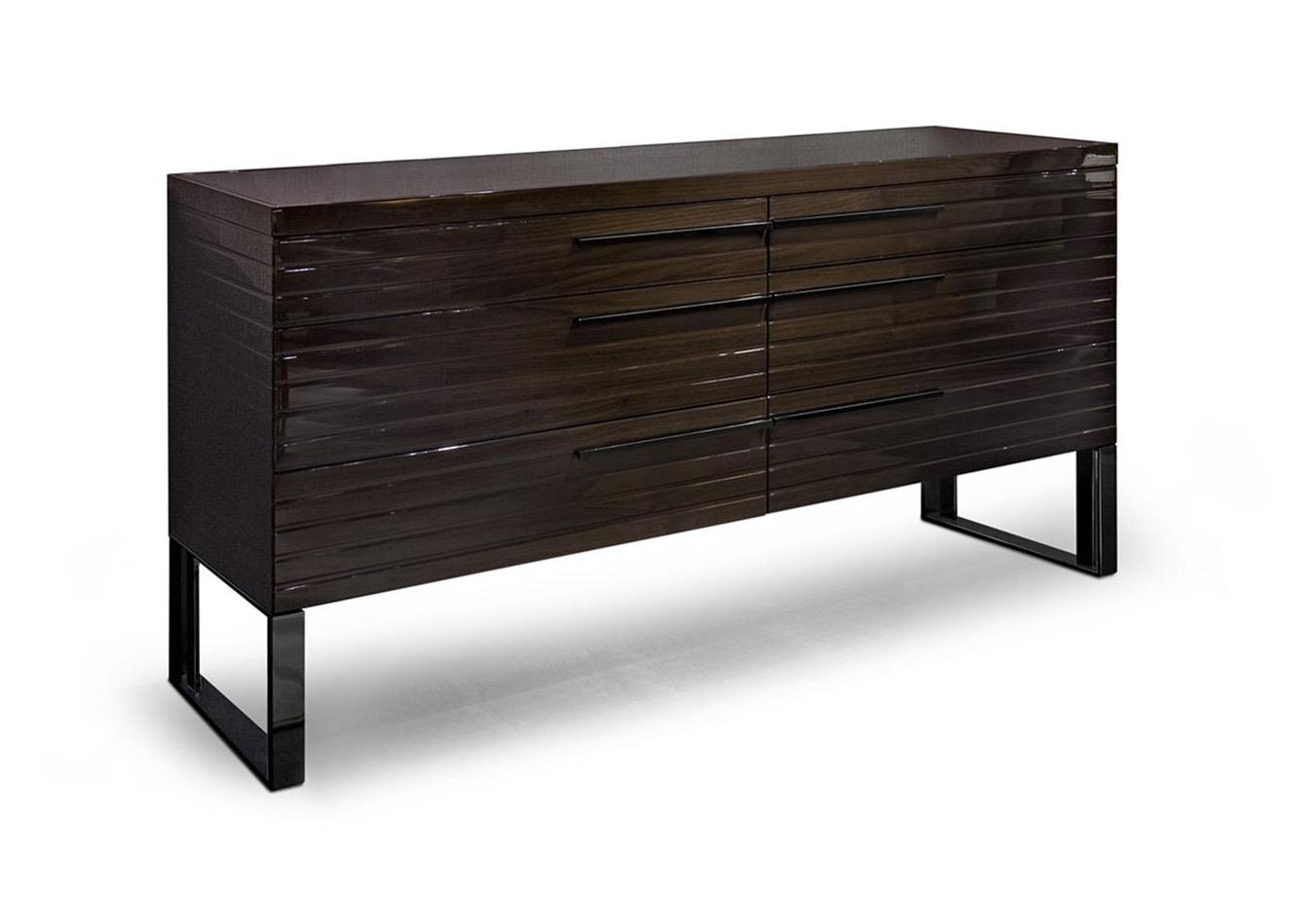 Commode luxueuse brun châtaigne