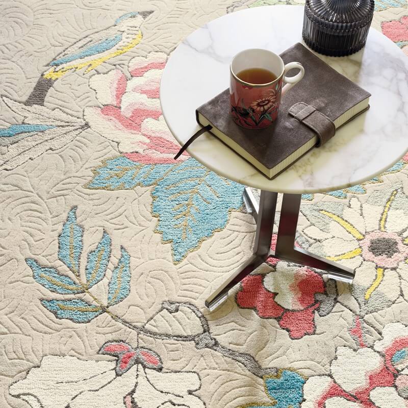 Paeonia koraal tapijt | Maat: 120 × 180 cm