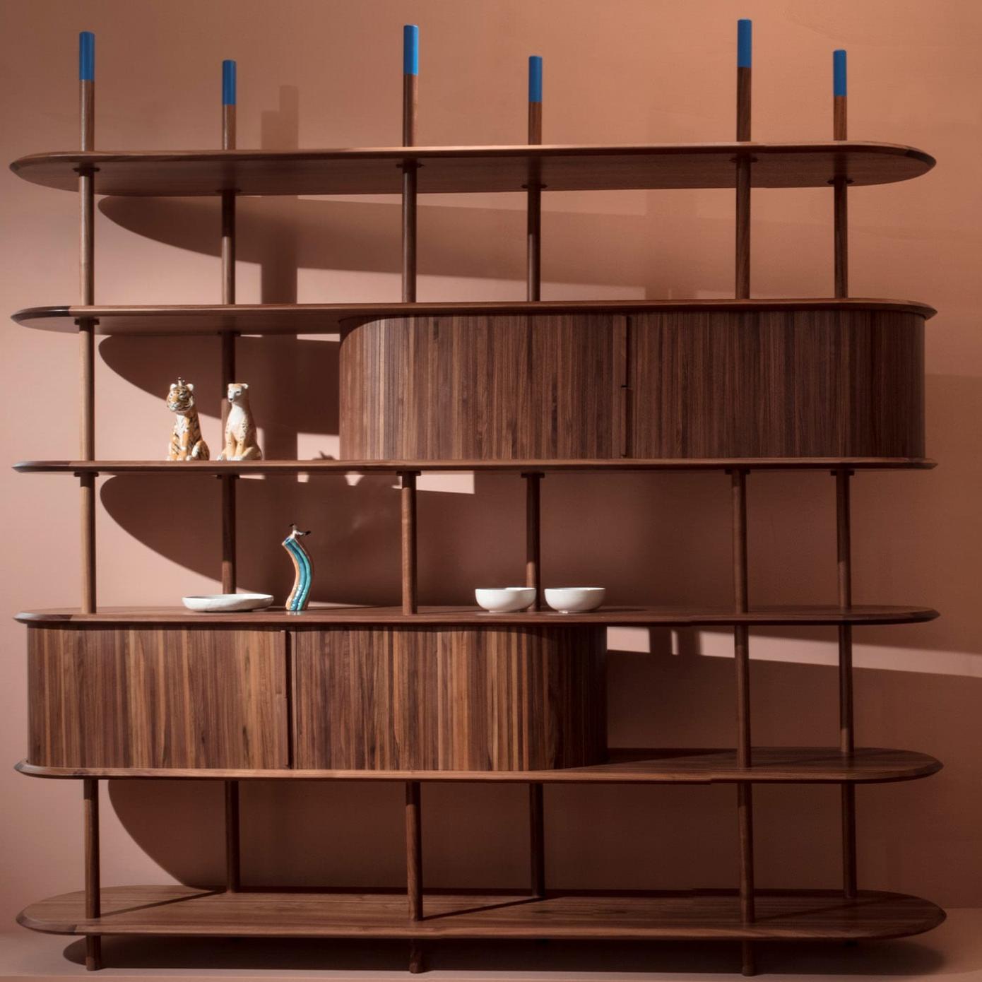Moderne modulaire Canaletto walnoten boekenkast