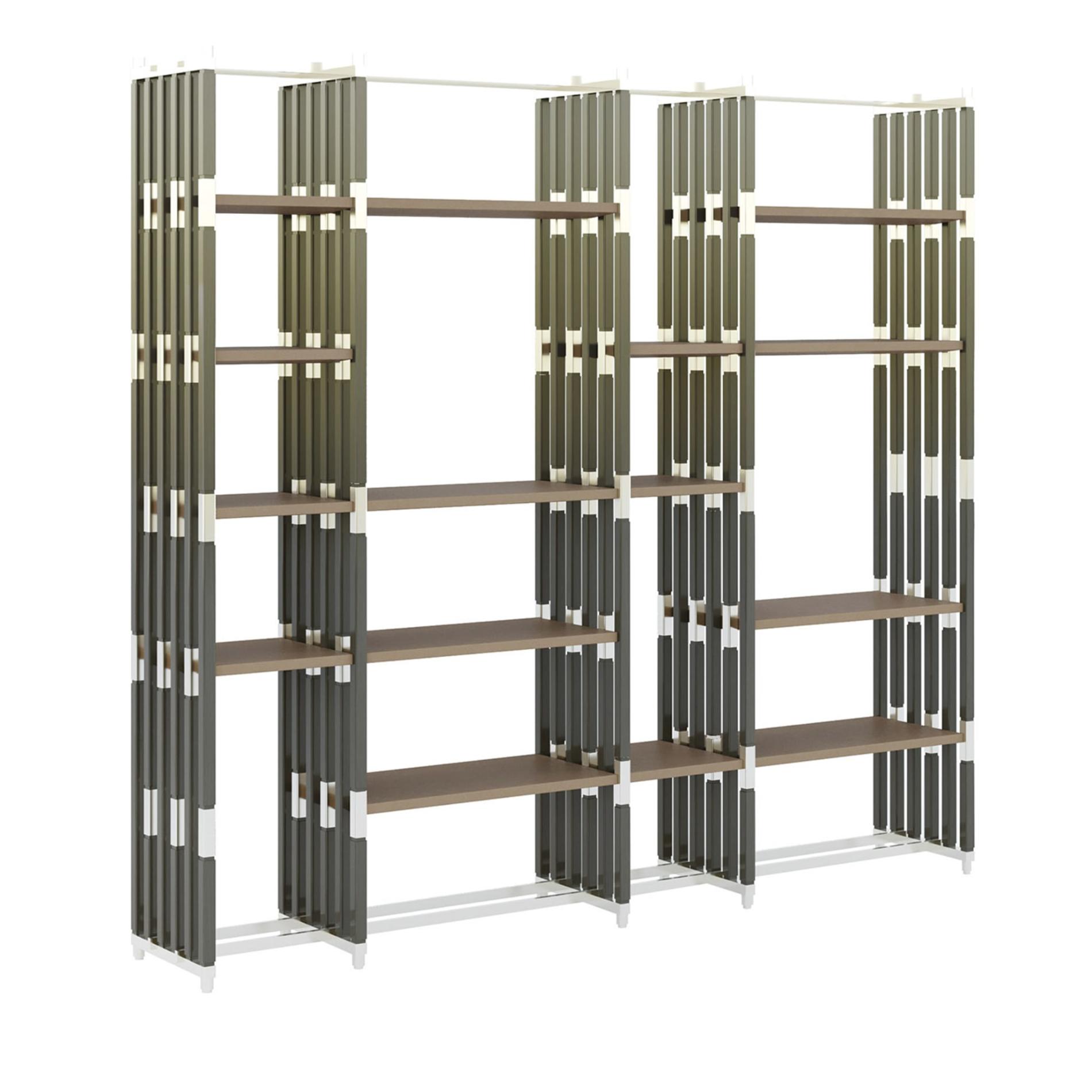 Bibliothèque italienne modulaire Ponya | Finition: Hoogglans fineer | Configuration: C