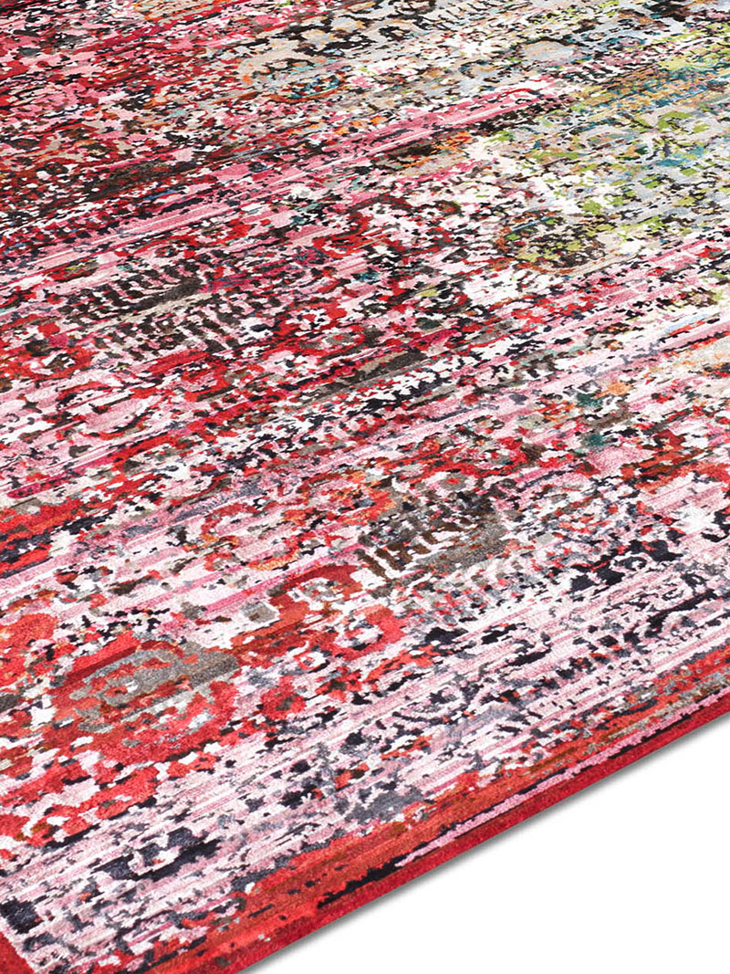 Tapis de luxe noué à la main Woods Strawberry