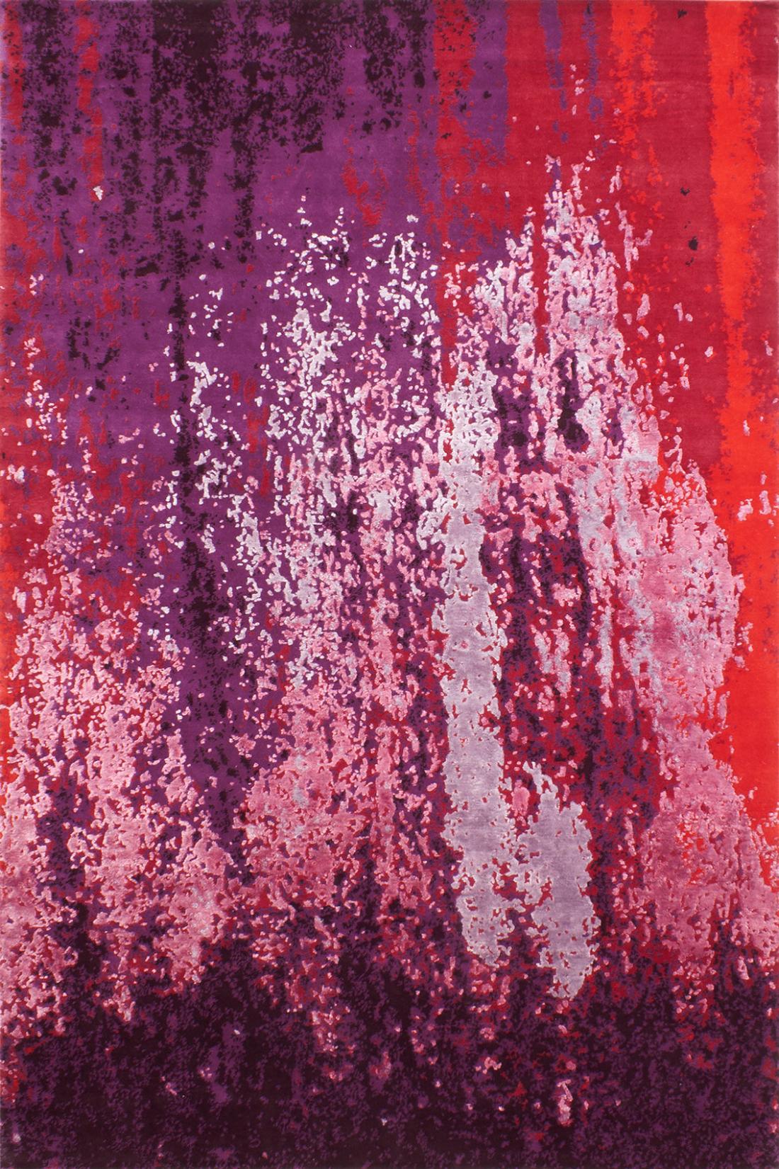 Earth cardinal rood vloerkleed | Maat: 250 × 350 cm