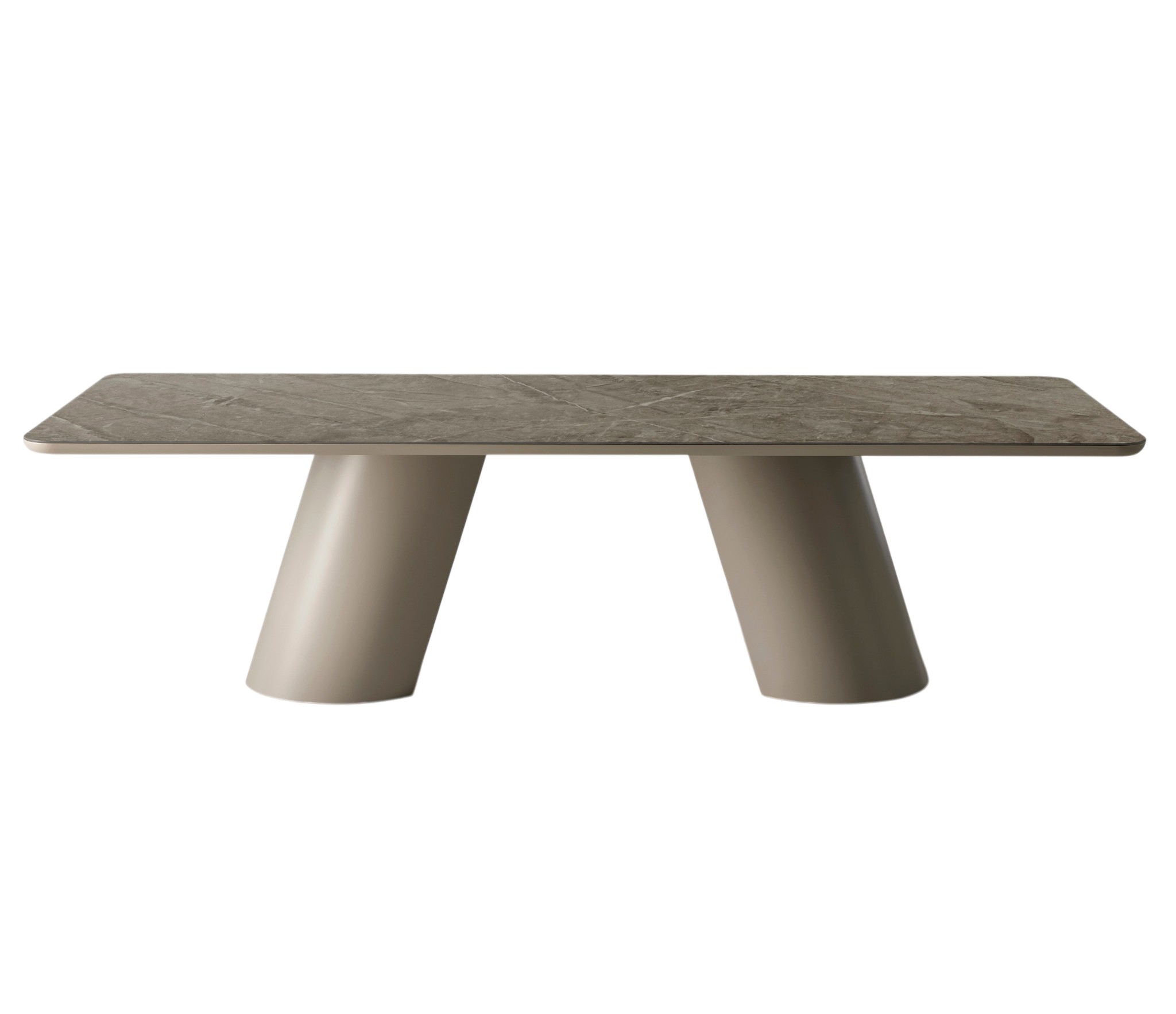 Table de salle à manger Altea avec plateau en céramique marron