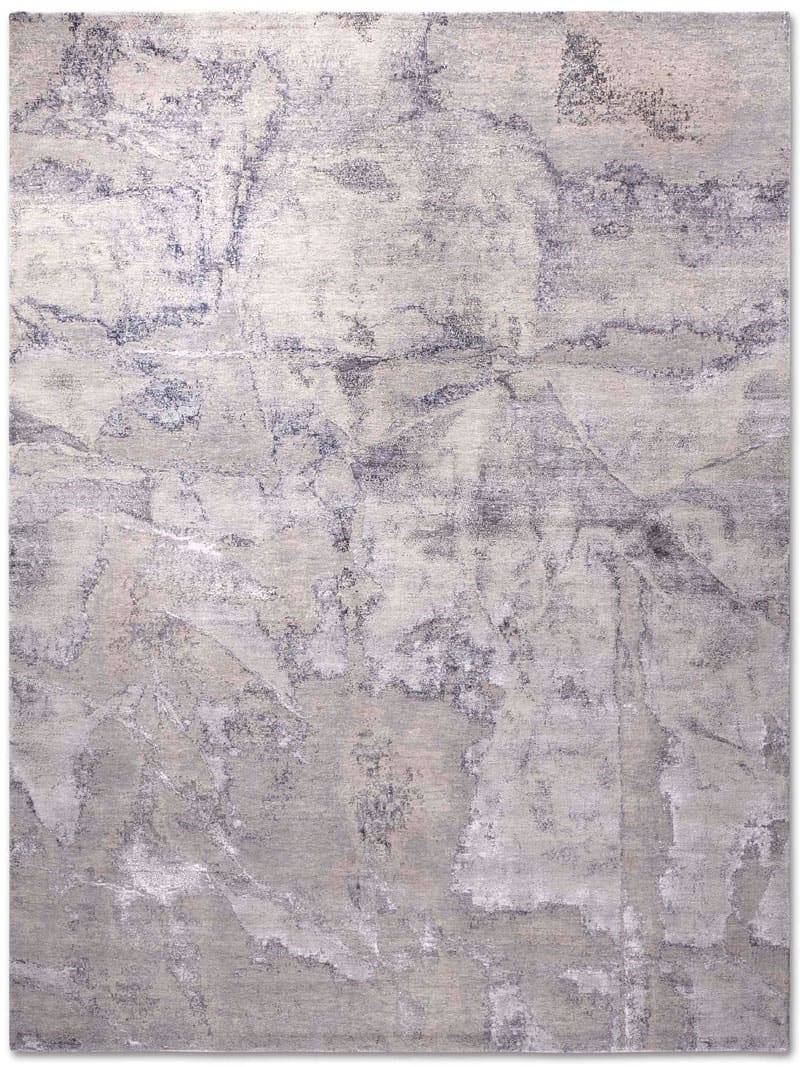 Tapis de luxe noué à la main gris
