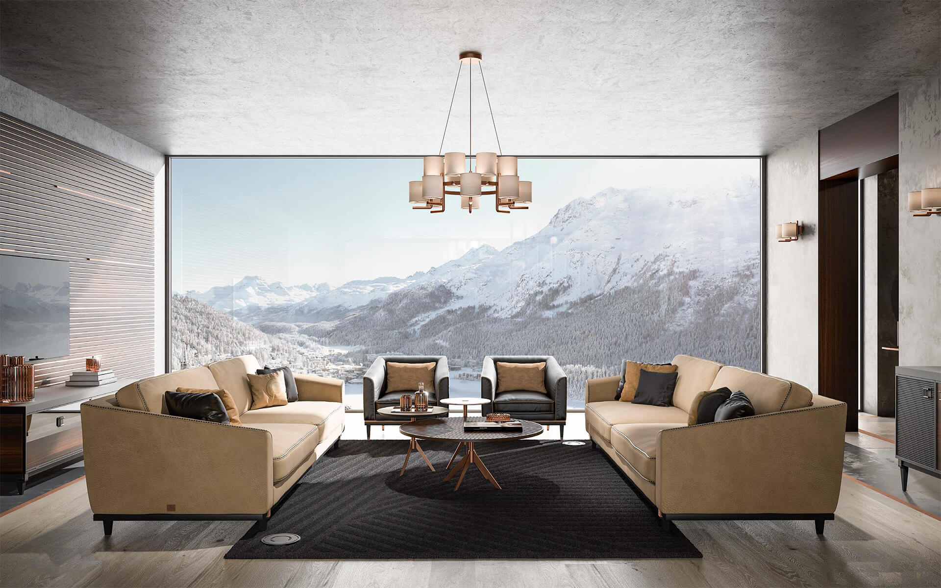 Canapé beige moderne