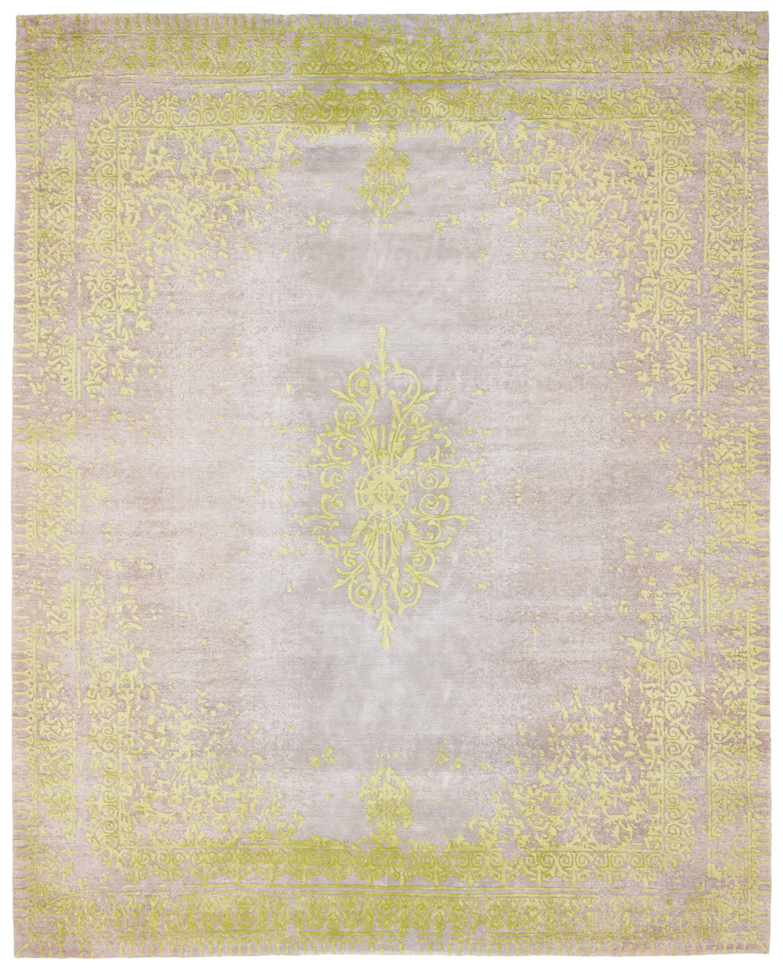 Ferrara Flow Special Rocked geel tapijt | Maat: 350 × 450 cm