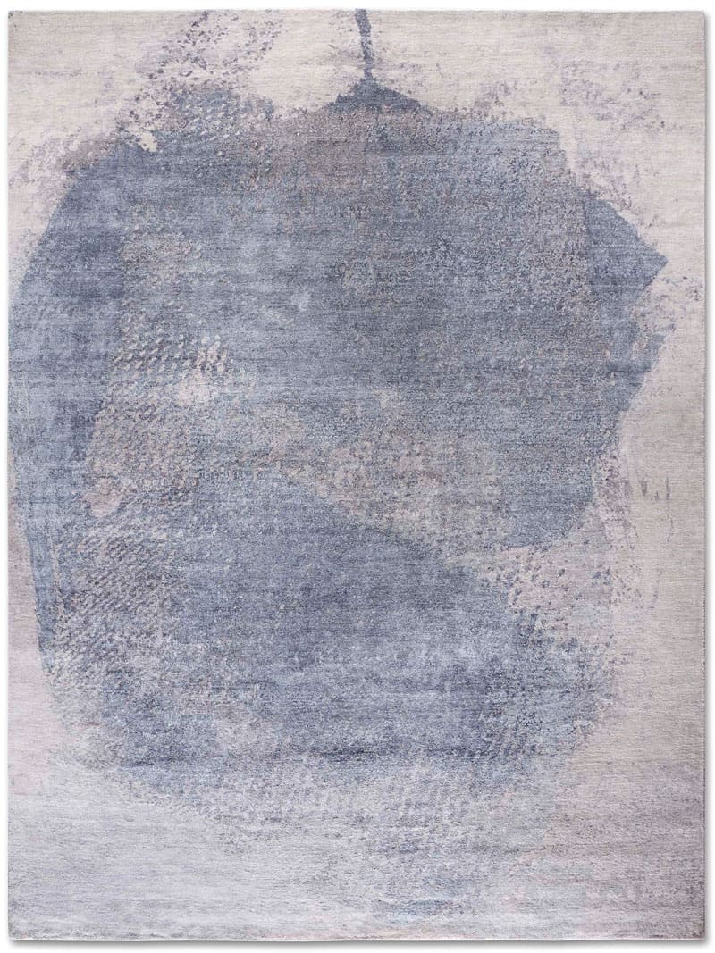 Tapis noué à la main Argent gris | Taille: 305 × 427 cm