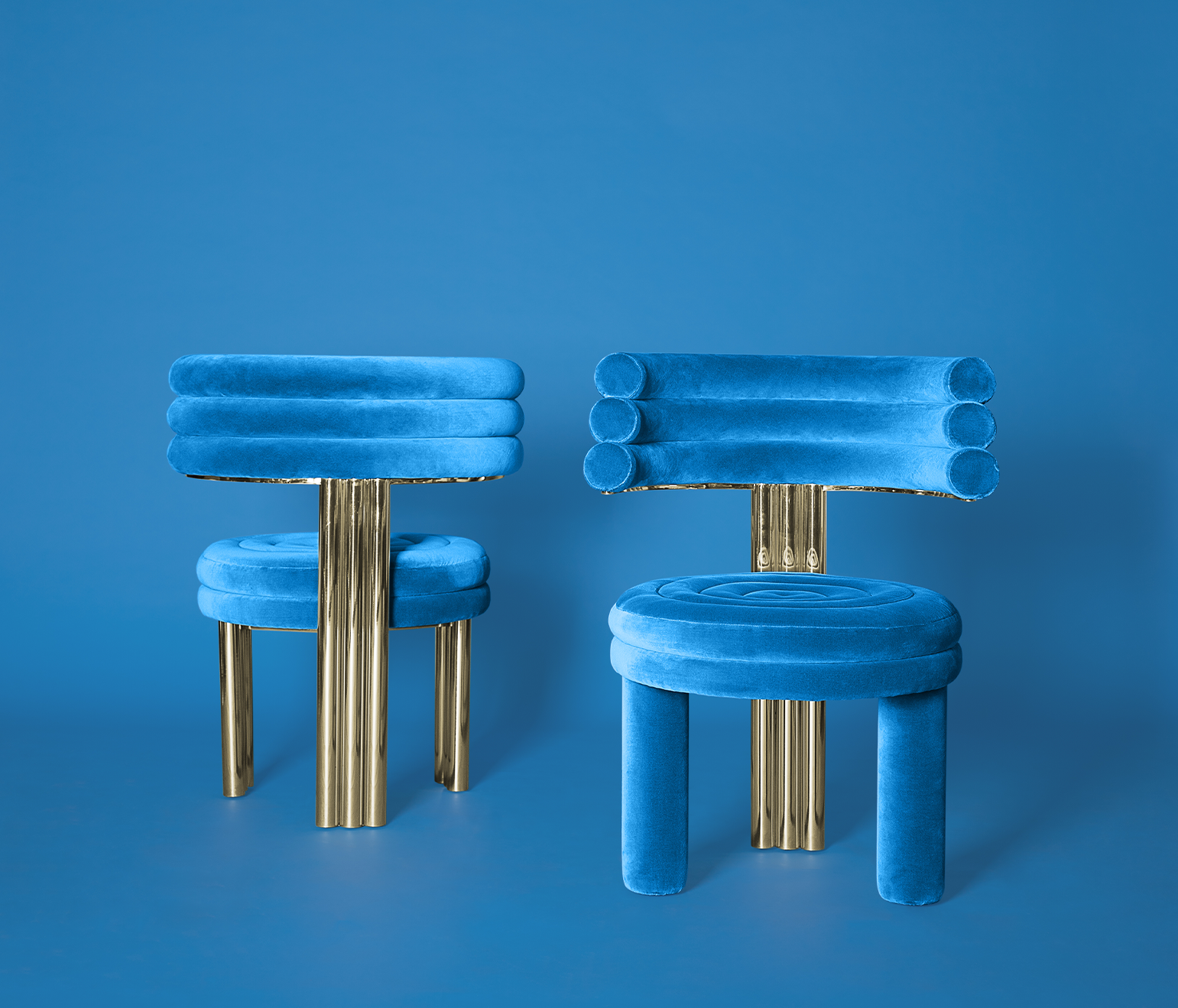 Chaise de salle à manger Kerr bleue