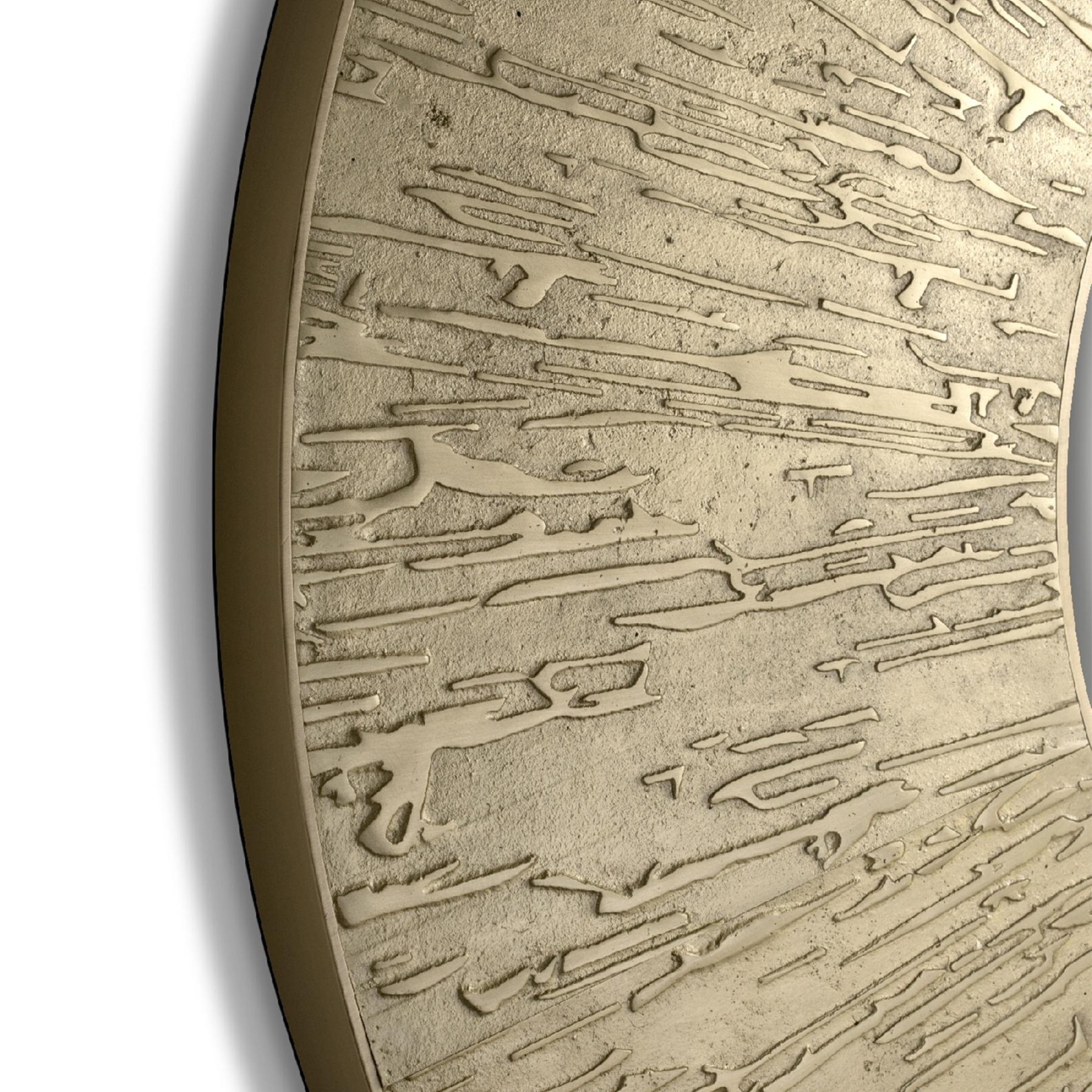 Ronde messing accent wandspiegel