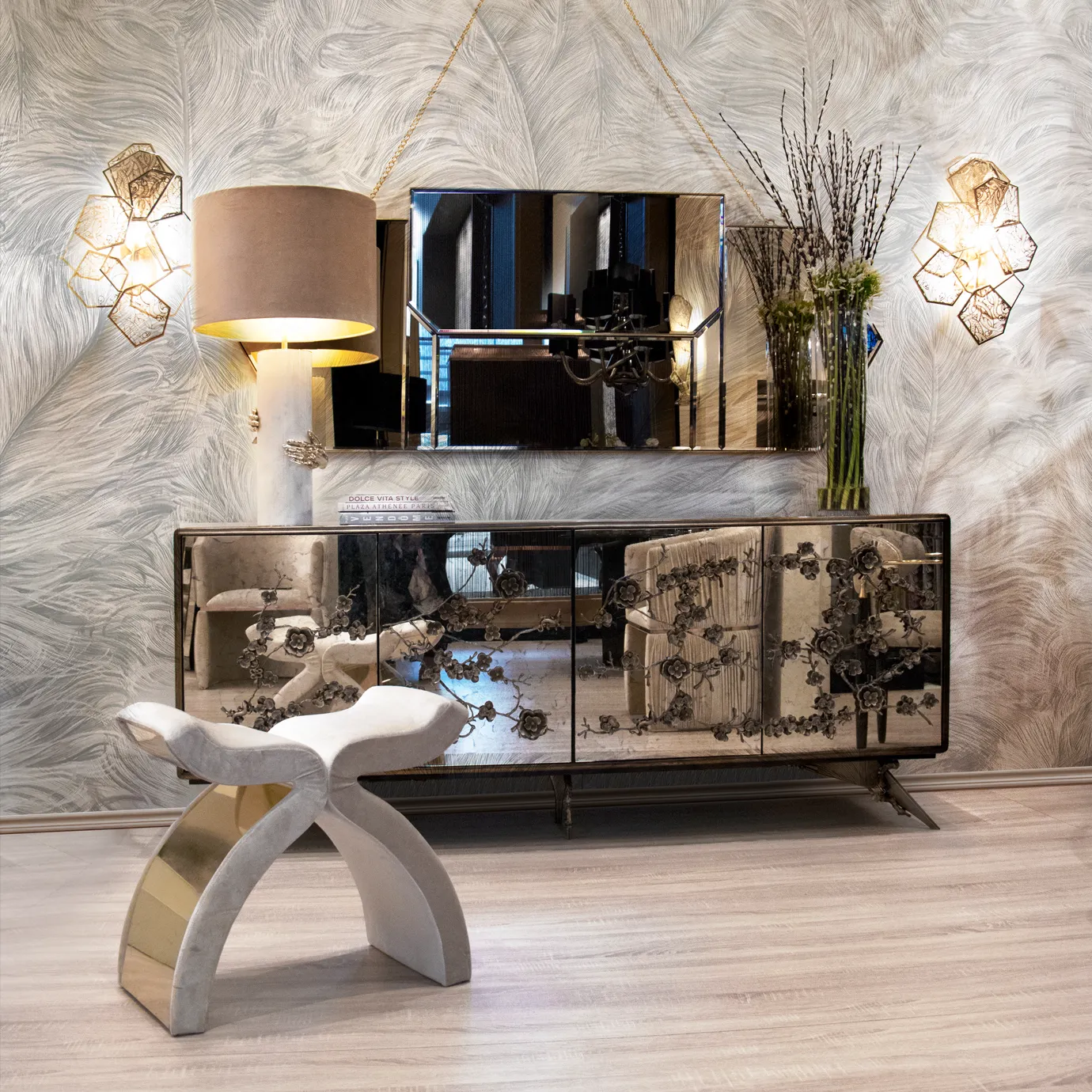 Cabinet miroir vieilli Mirage