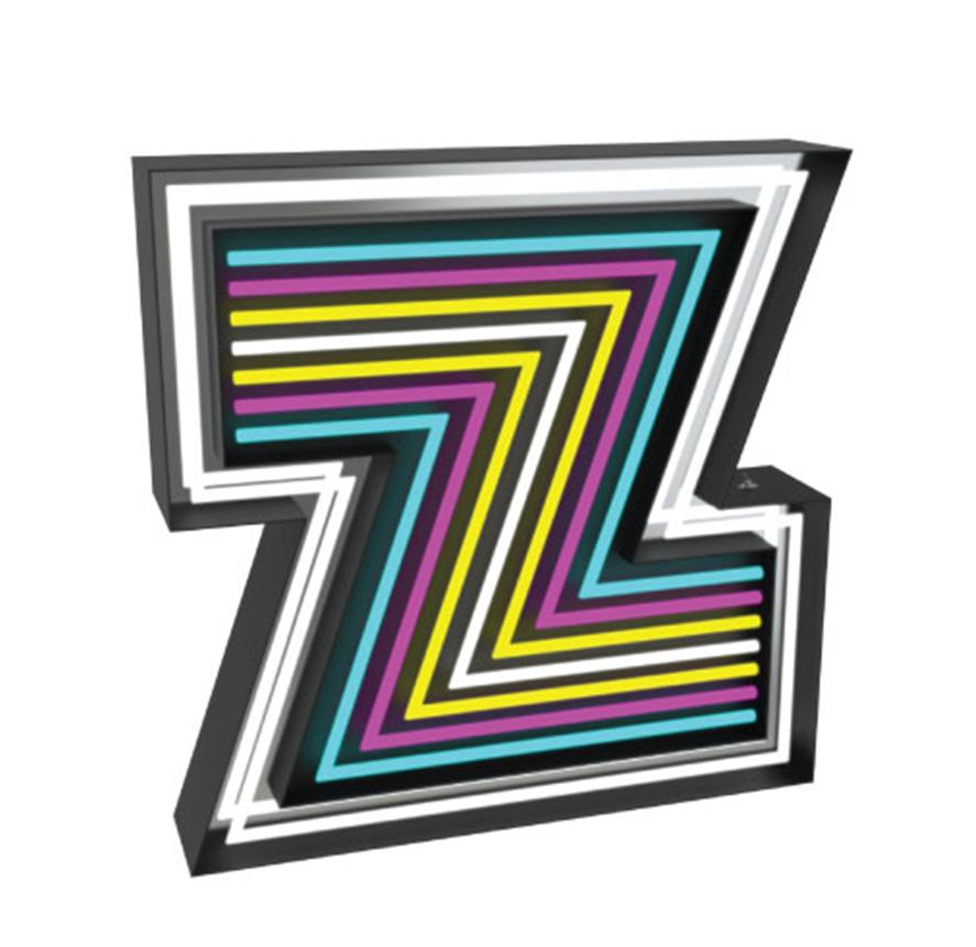 Lettre Z lumineuse Zephyr