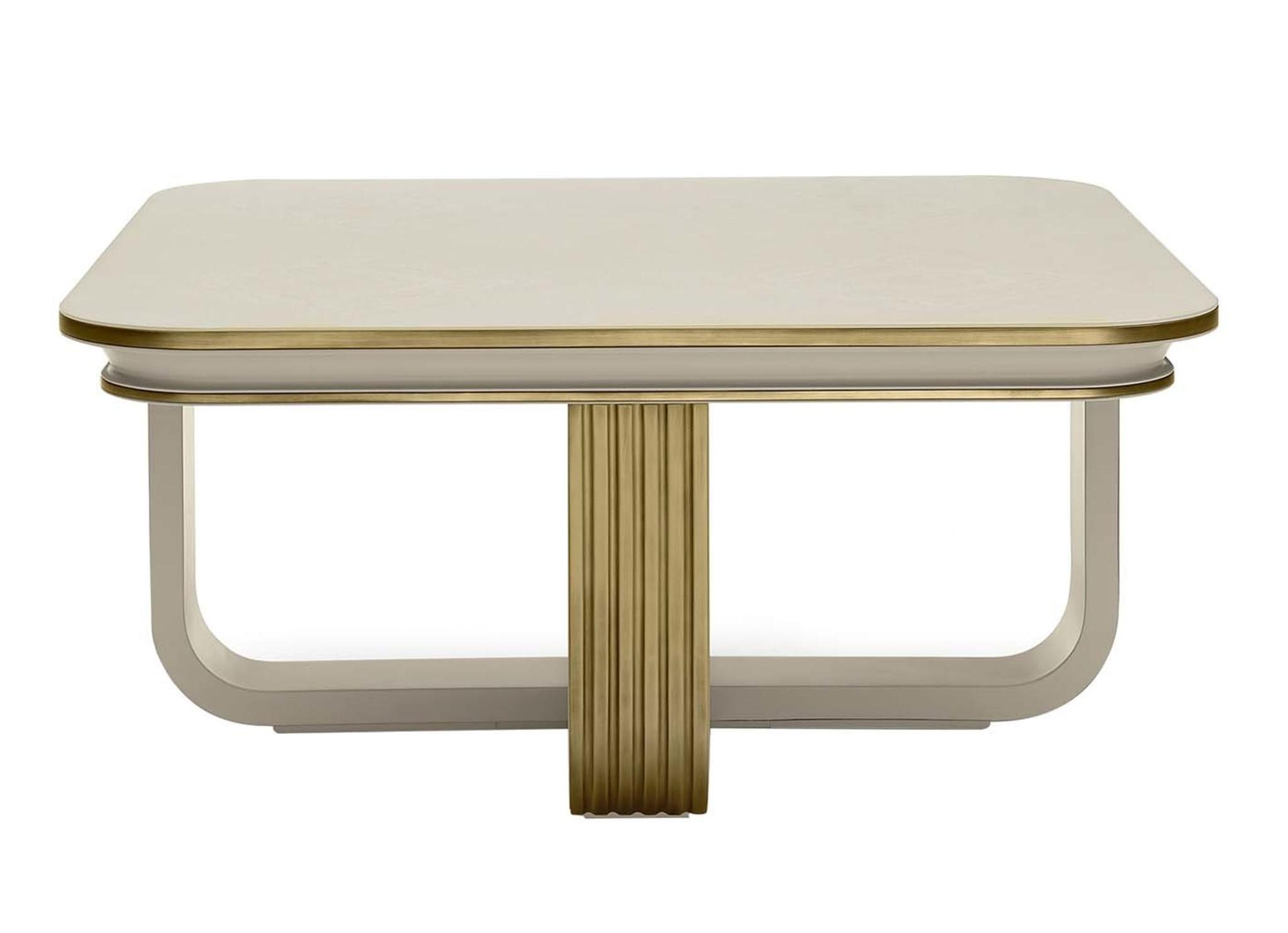 Table basse Oliver blanc/or