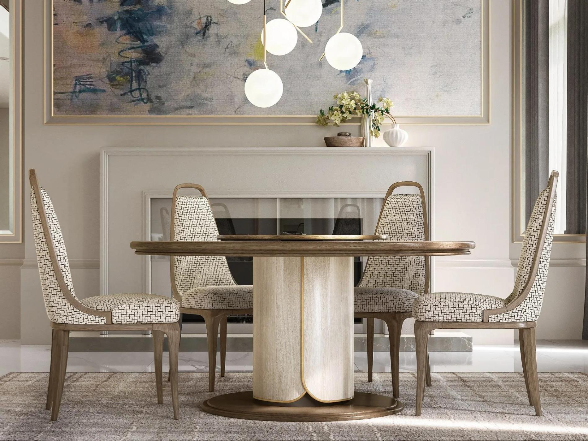 Table ronde italienne moderne | Configuration: Met draaiplateau