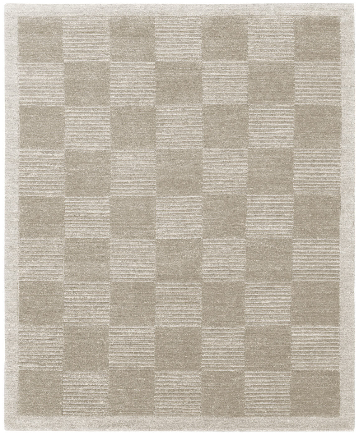 Deep Cut Border grijs vloerkleed | Maat: 300 × 400 cm