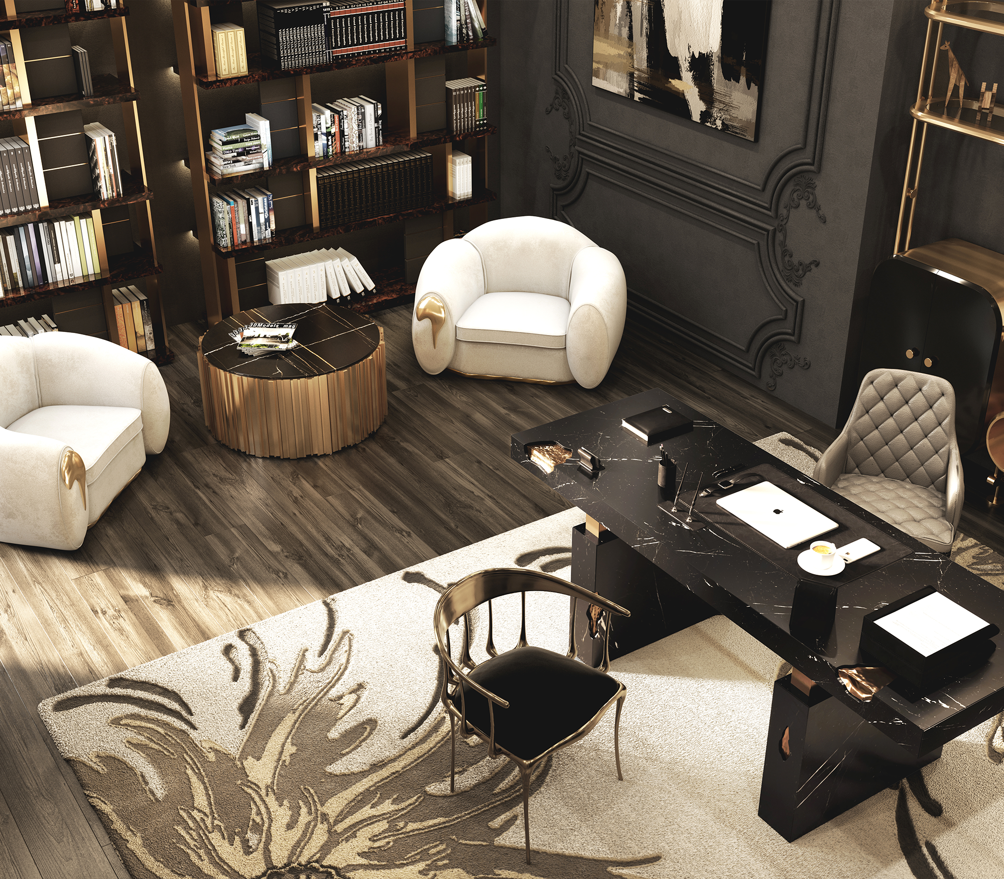 Bureau Dominion Nero Marquina