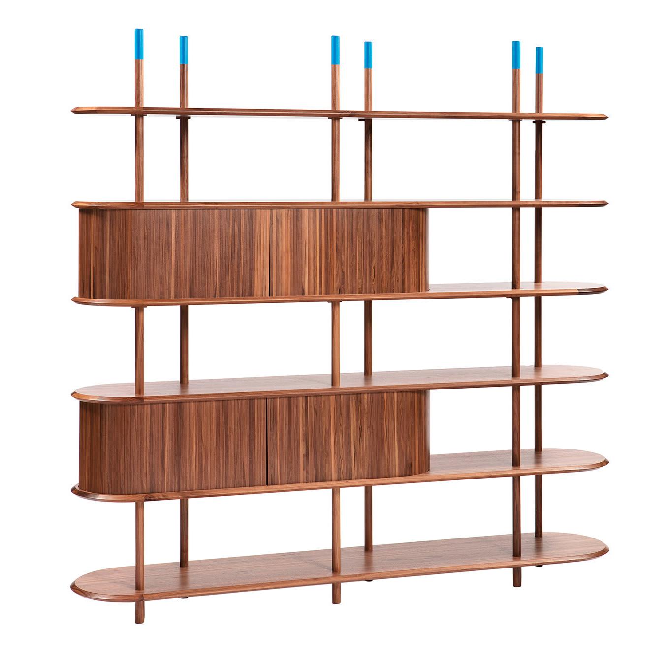 Moderne modulaire Canaletto walnoten boekenkast