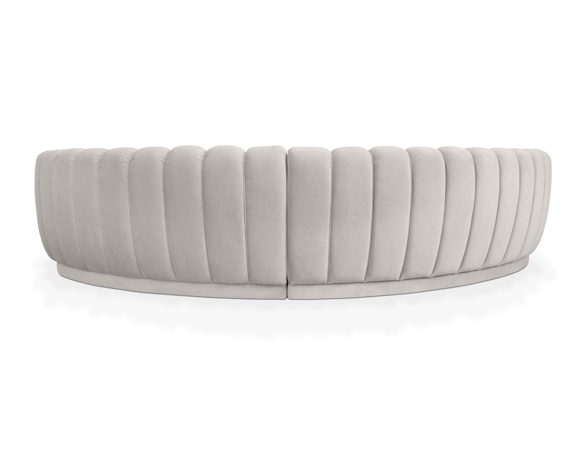 Refined ronde driezitsbank