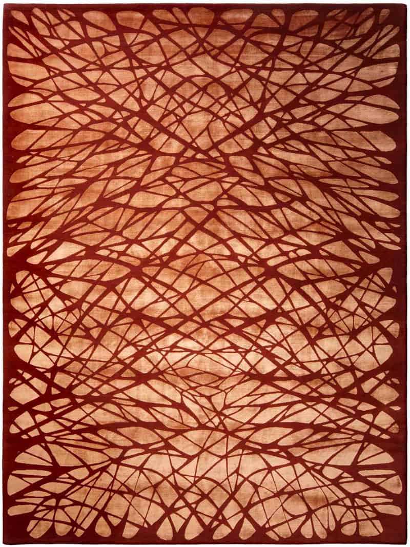 Tapis noué à la main Dresden orange | Taille: 122 × 183 cm