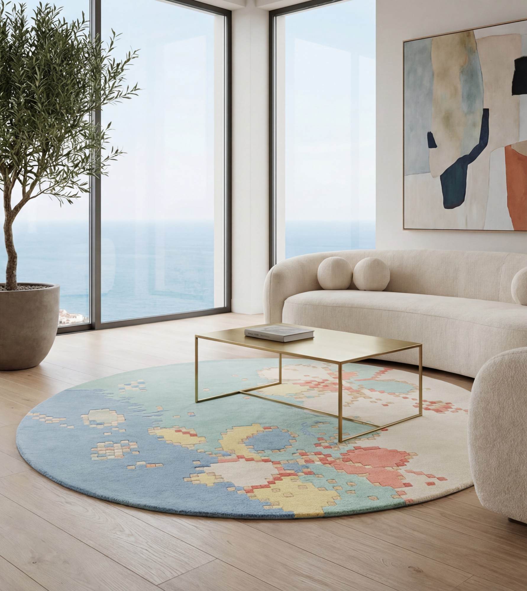 Tapis Sky Blossom | Taille: Ø 200 cm