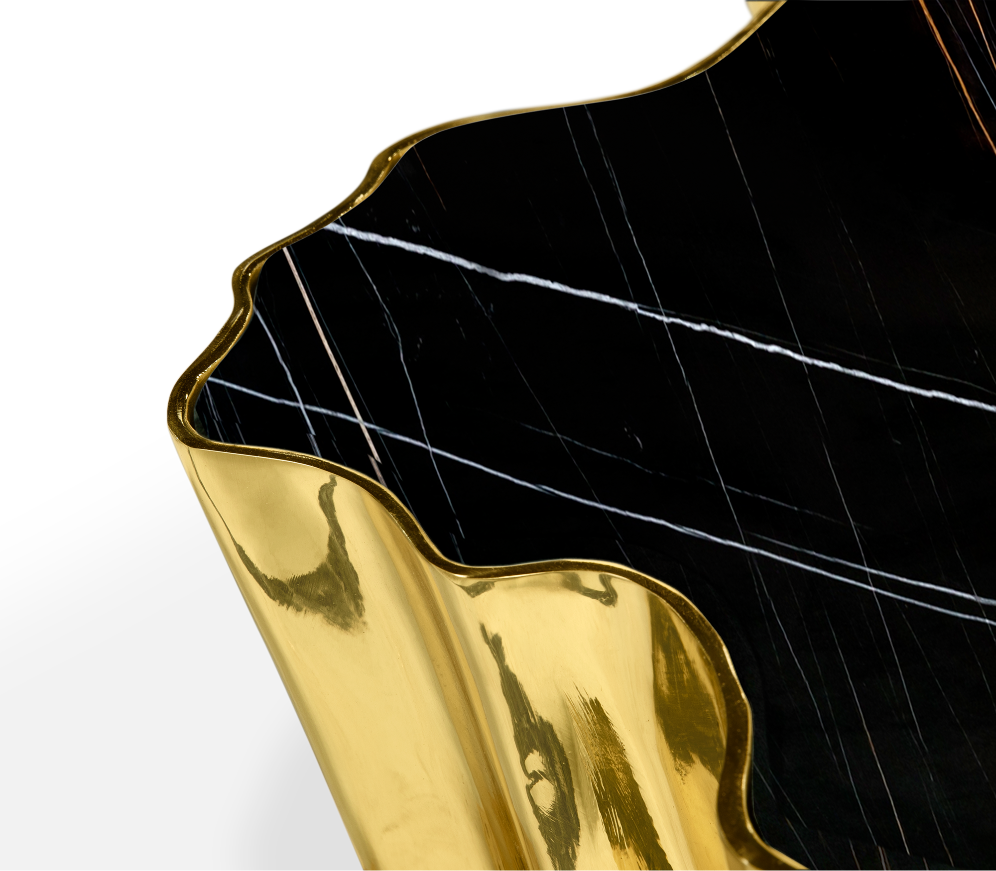 Table Paradise Nero en marbre | Dimensions: B 138 × D 95 × H 36 cm