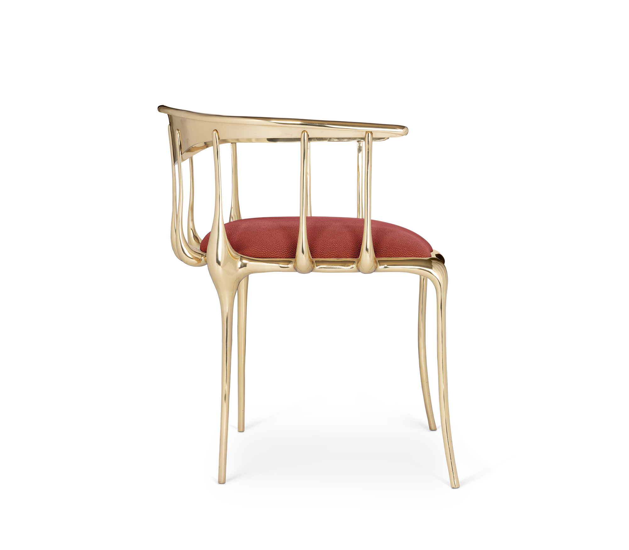 Chaise de luxe bordeaux