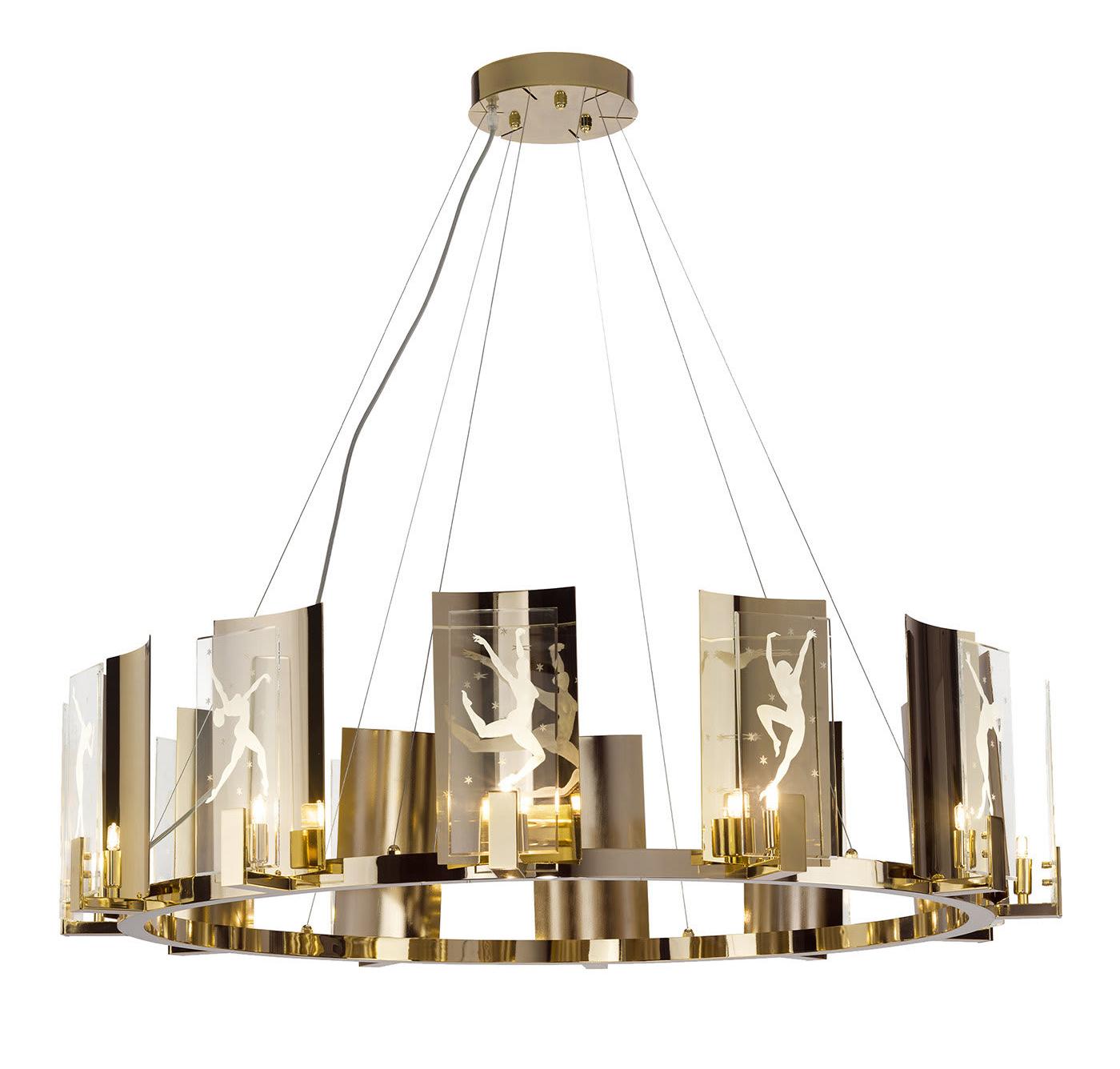 Lustre rond or doux