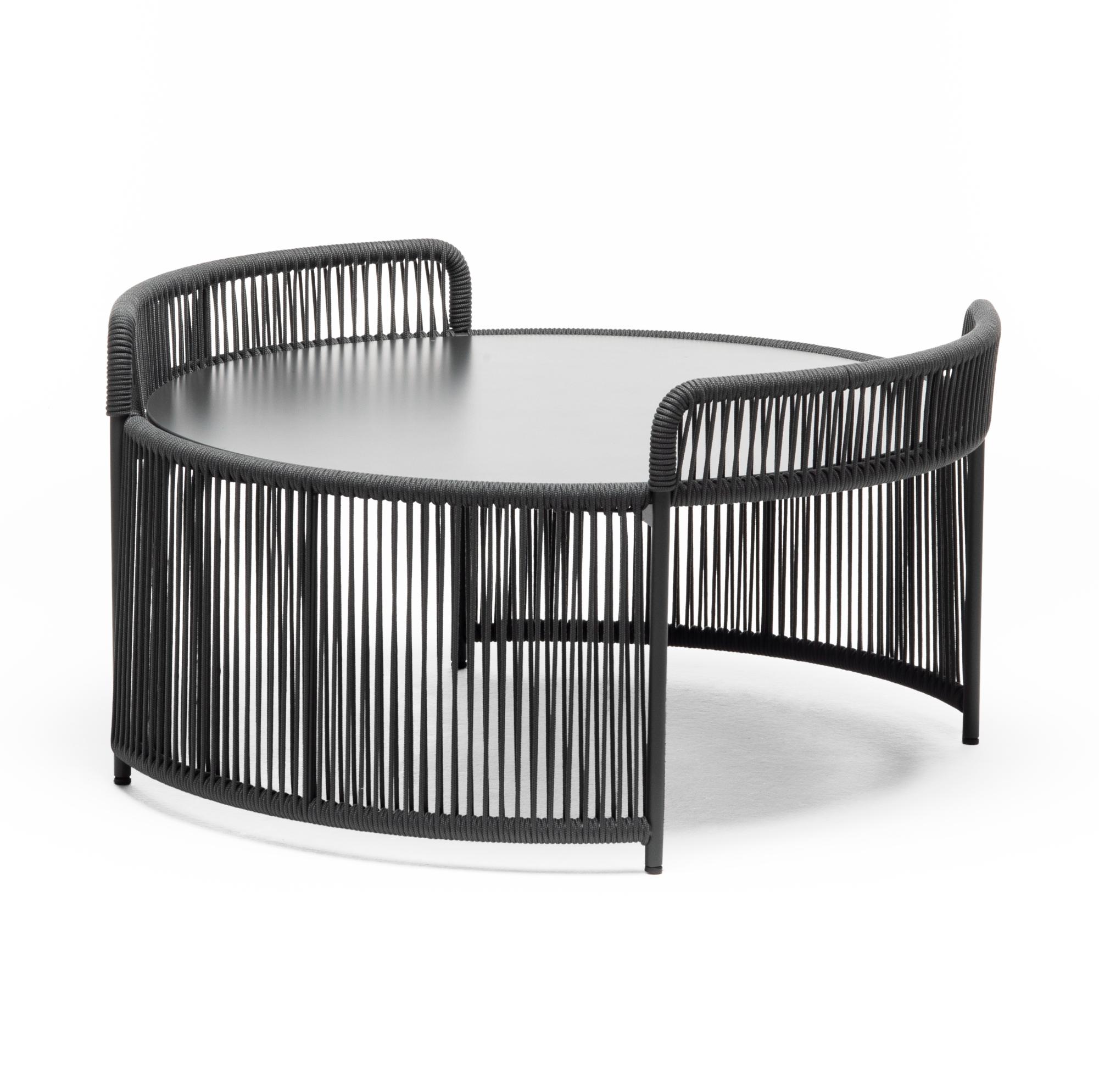 Table basse d'extérieur ronde Altana Anthracite