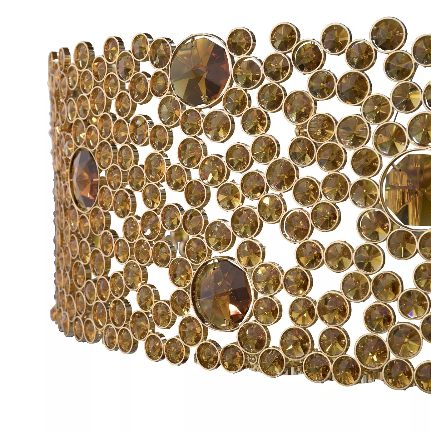 Lustre Éternelle ovale en verre bronze