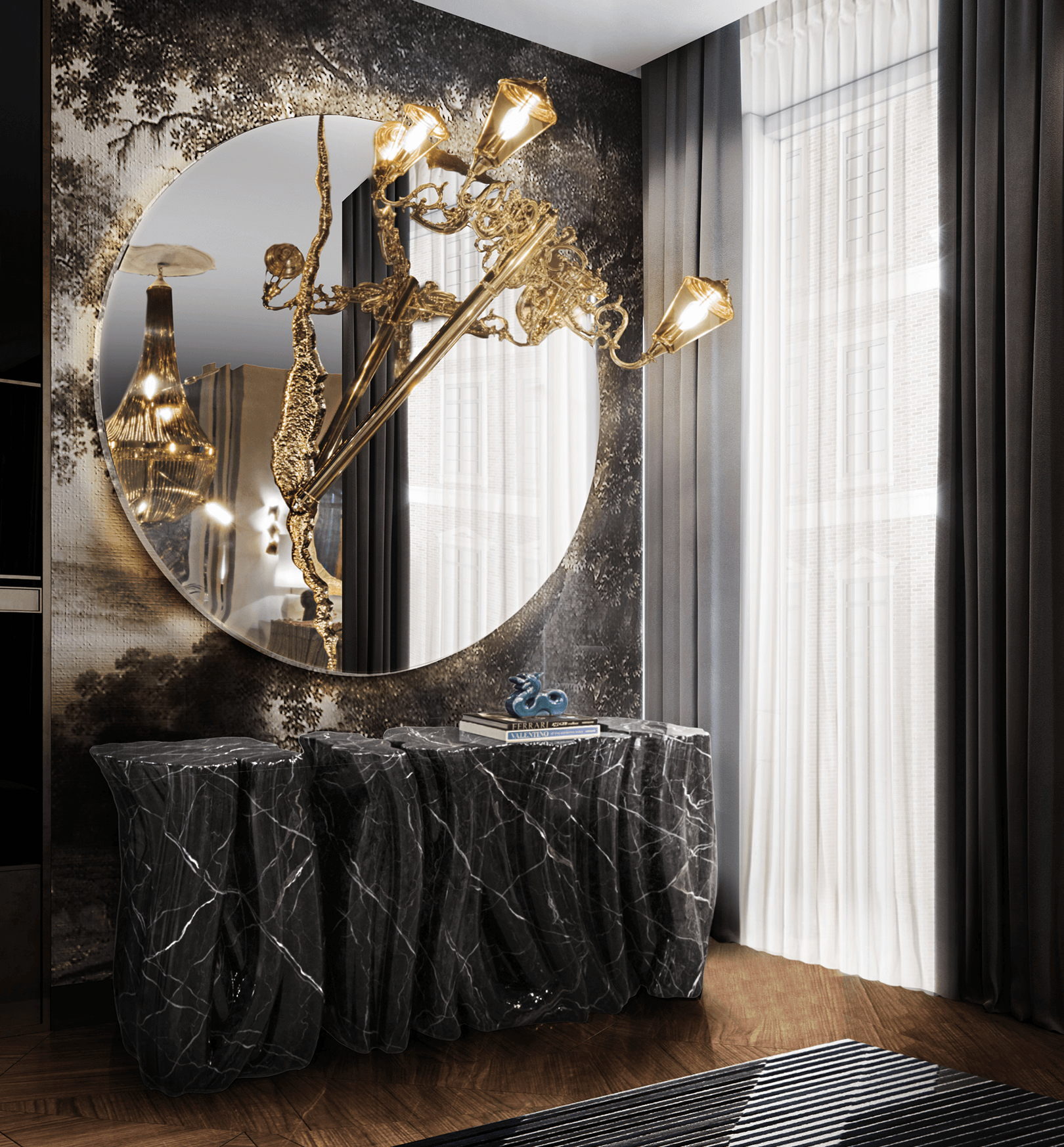 Illumina ronde wandspiegel