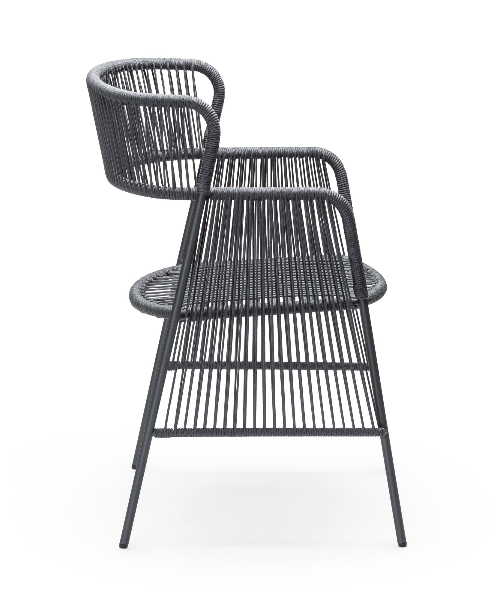 Chaise d'extérieur Altana Anthracite