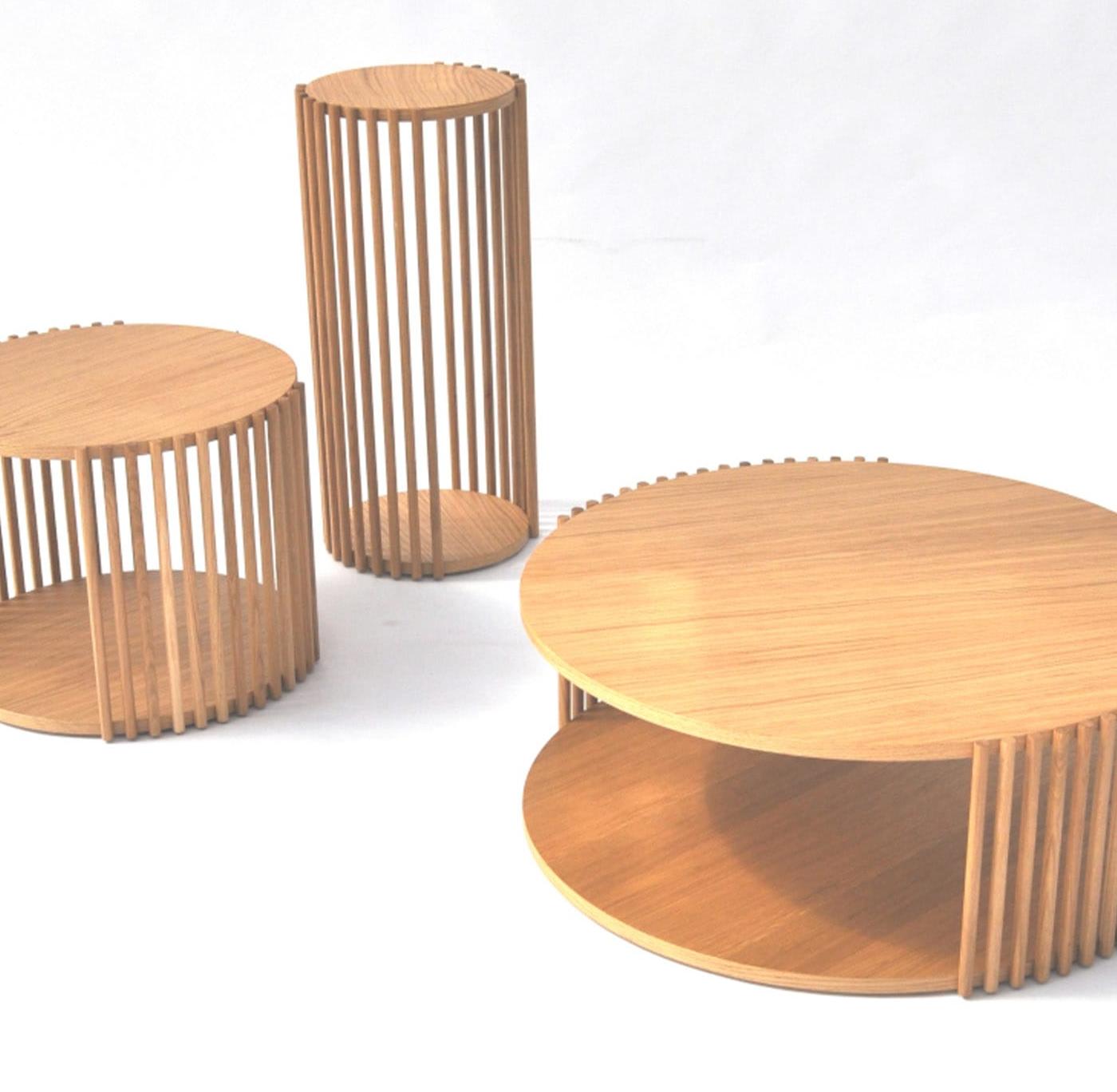Table basse basse élégante en chêne rouvre