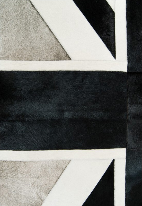 Union Jack koeienhuid tapijt | Maat: 135 × 185 cm Union Jack koeienhuid tapijt | Maat: 135 × 185 cm