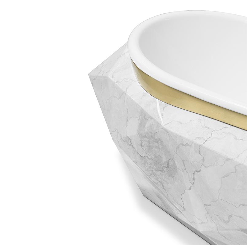 Baignoire Gemstone en marbre composite