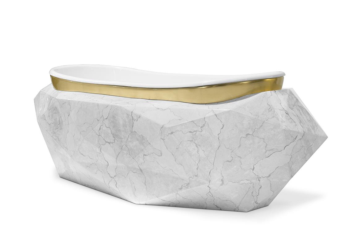 Baignoire Gemstone en marbre composite