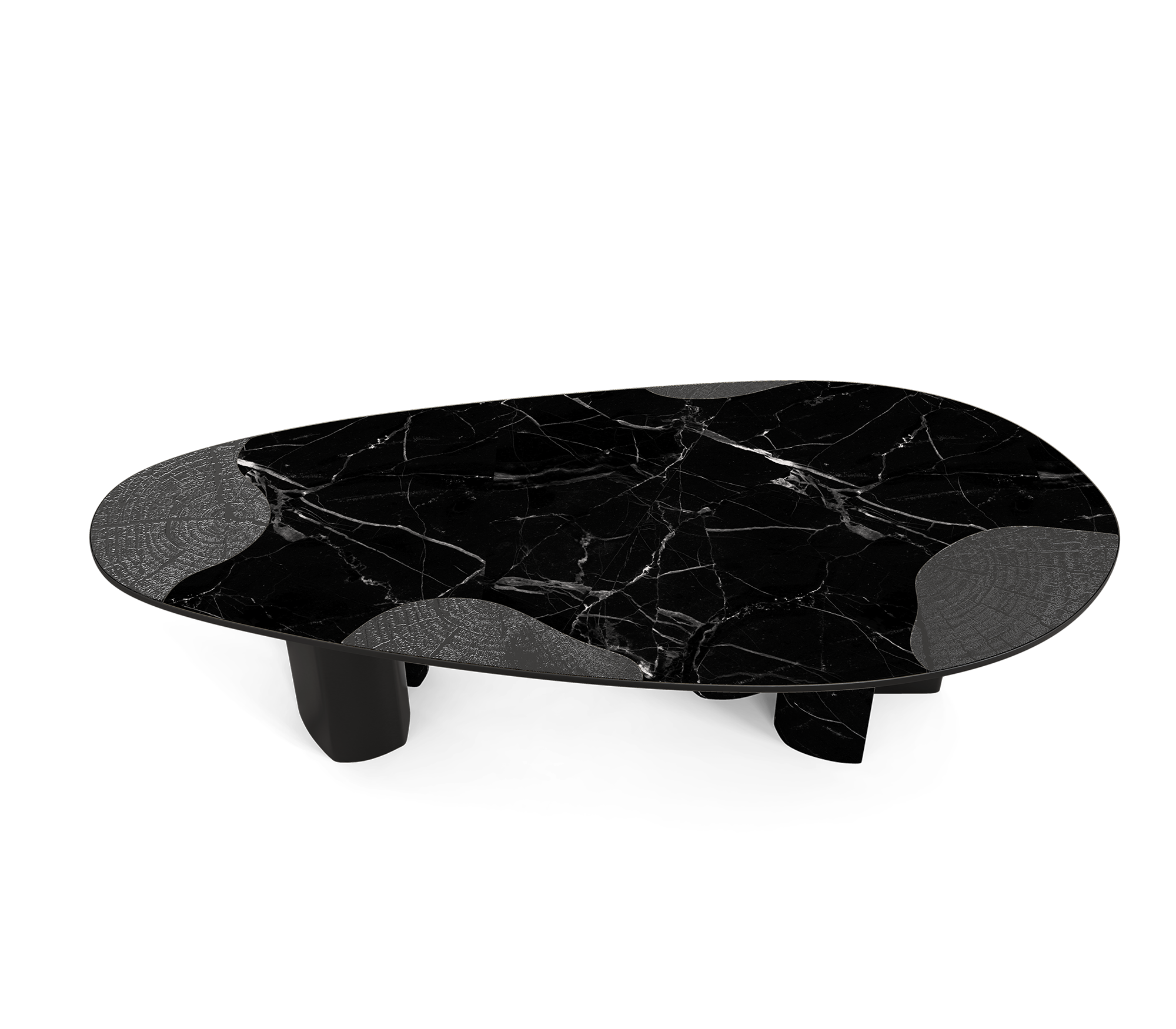 Athena Nero marmer en onyx eettafel