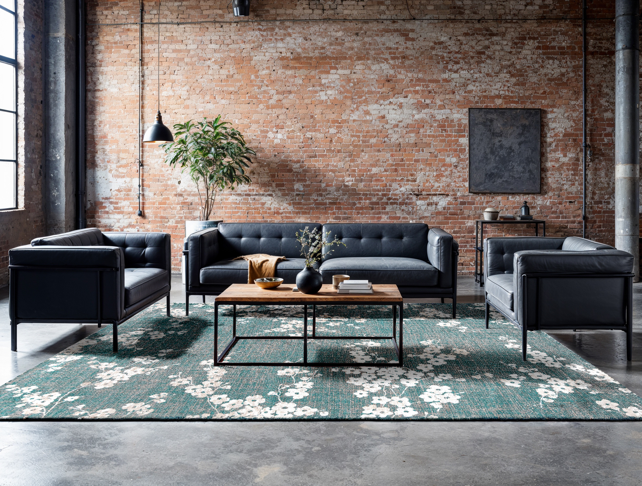 Tapis rond Night Snow | Taille: 140 × 200 cm