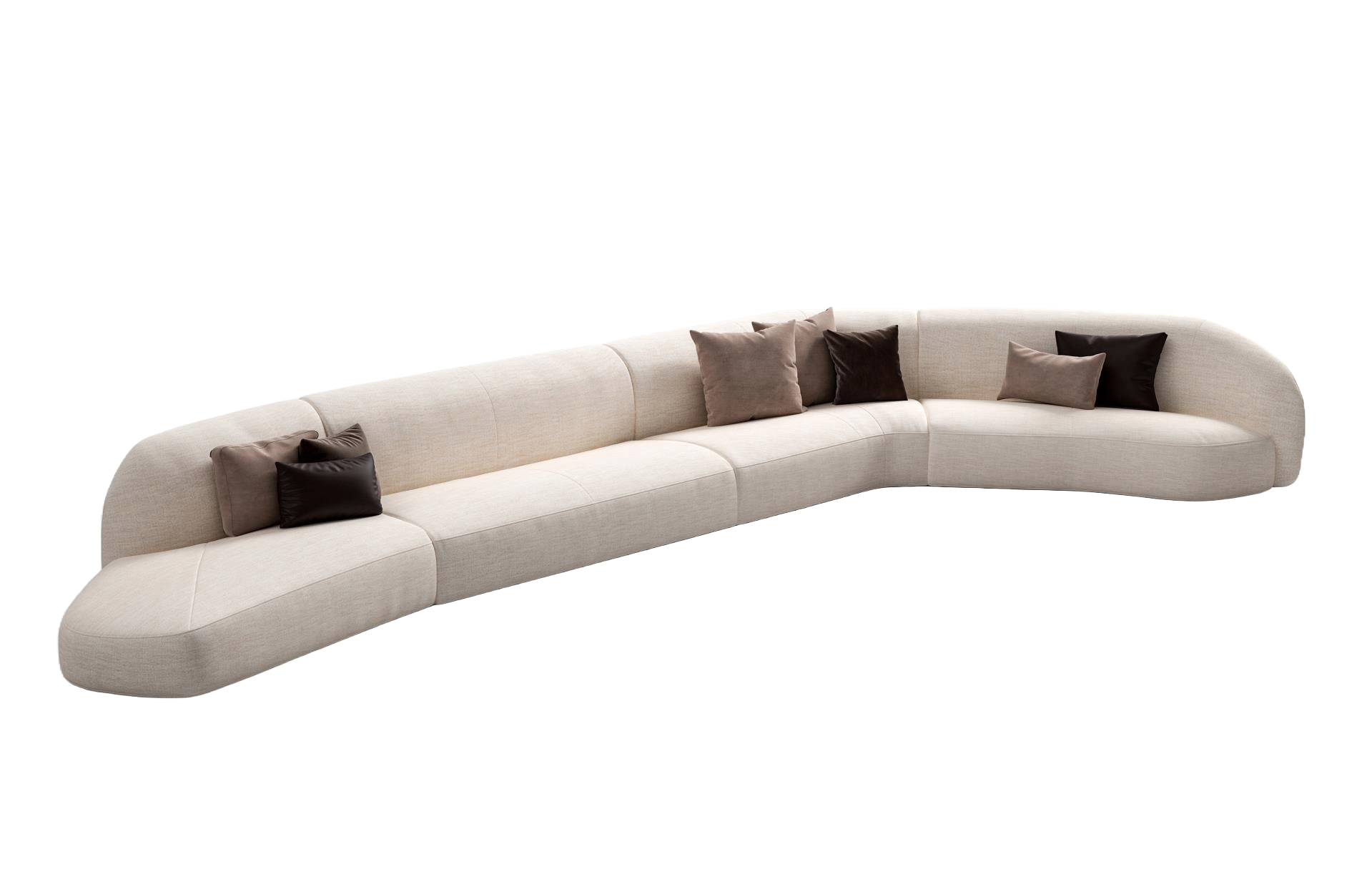 Modulaire bank met verborgen poten