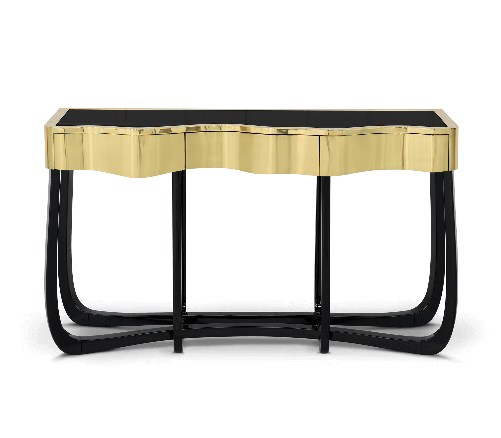 Console dorée Serpentine