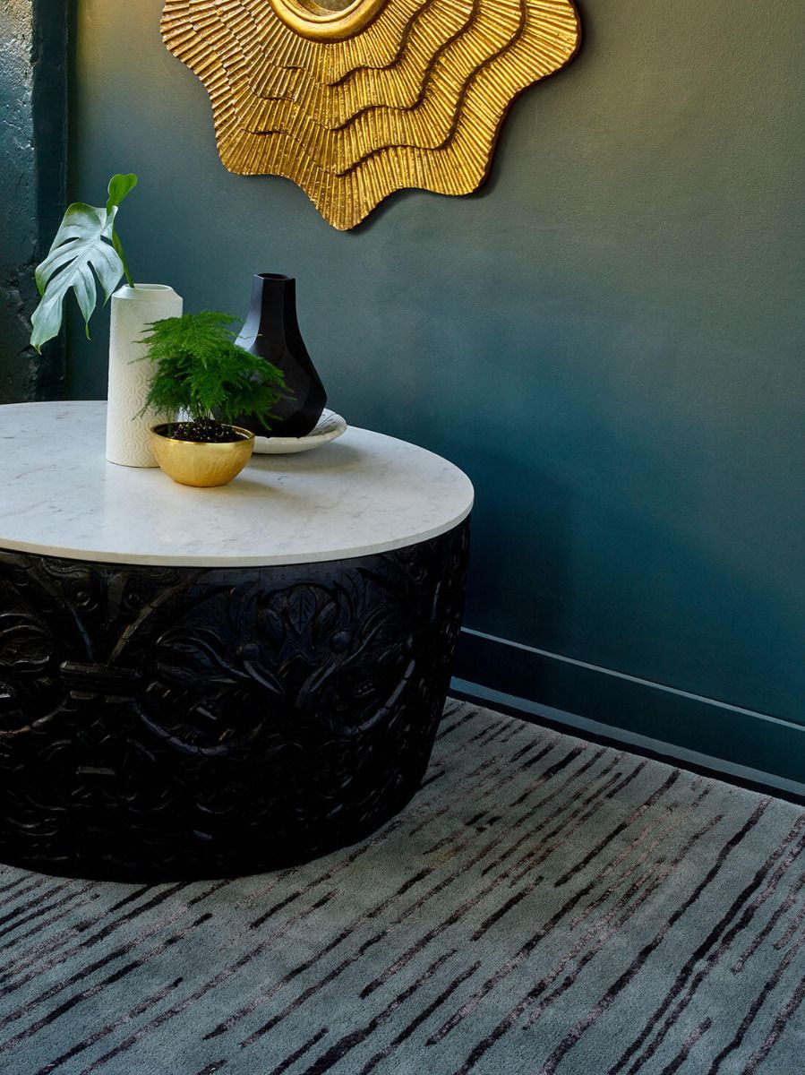 Slub houtskool tapijt | Maat: 250 × 350 cm