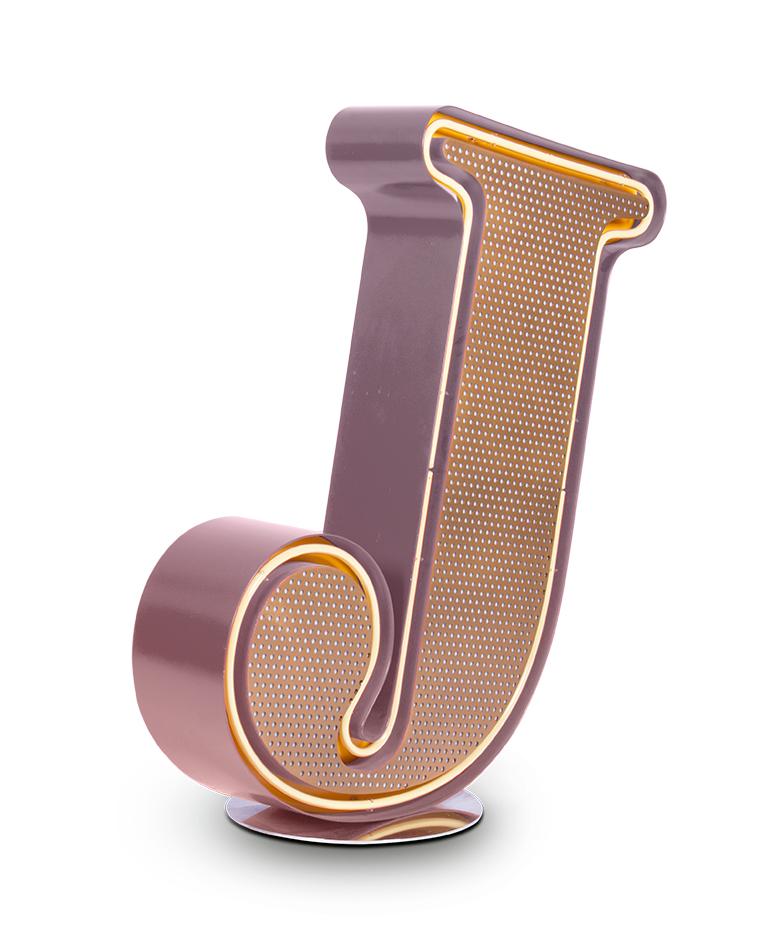 Lettre J lumineuse Joyful
