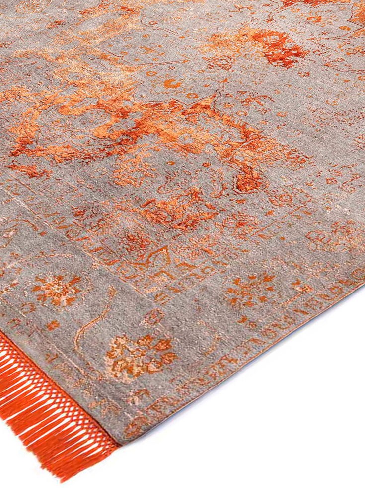Cosmic blauw handgeknoopt vloerkleed | Maat: 140 × 210 cm