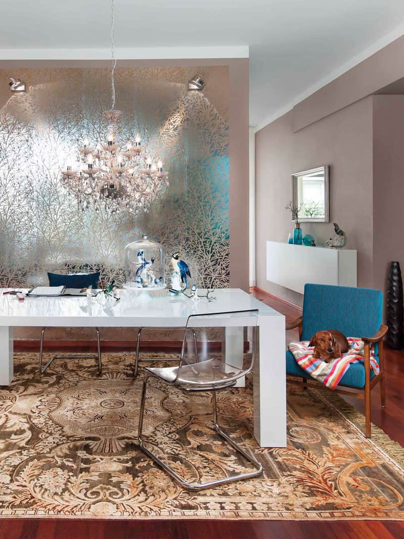 Azerbaijan silver luxe handgeknoopt vloerkleed