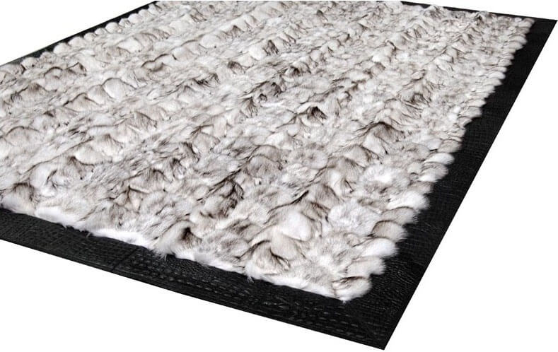 Tapis en fourrure grise | Taille: 270 × 270 cm