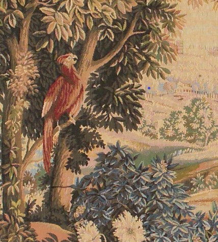 Tapisserie murale Verdure horizontale aux oiseaux
